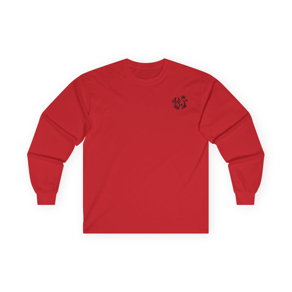 Long Sleeve Tee — "Raised Outside" Sunset Canoe Graphic
