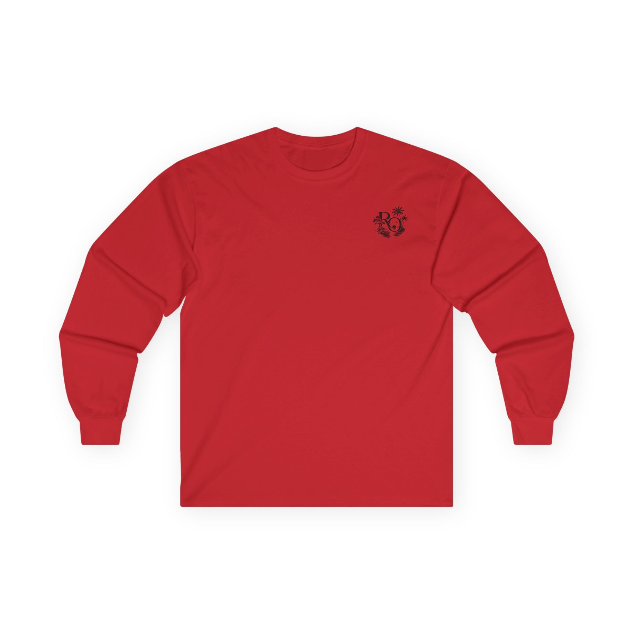 Long Sleeve Tee — "Raised Outside" Sunset Canoe Graphic