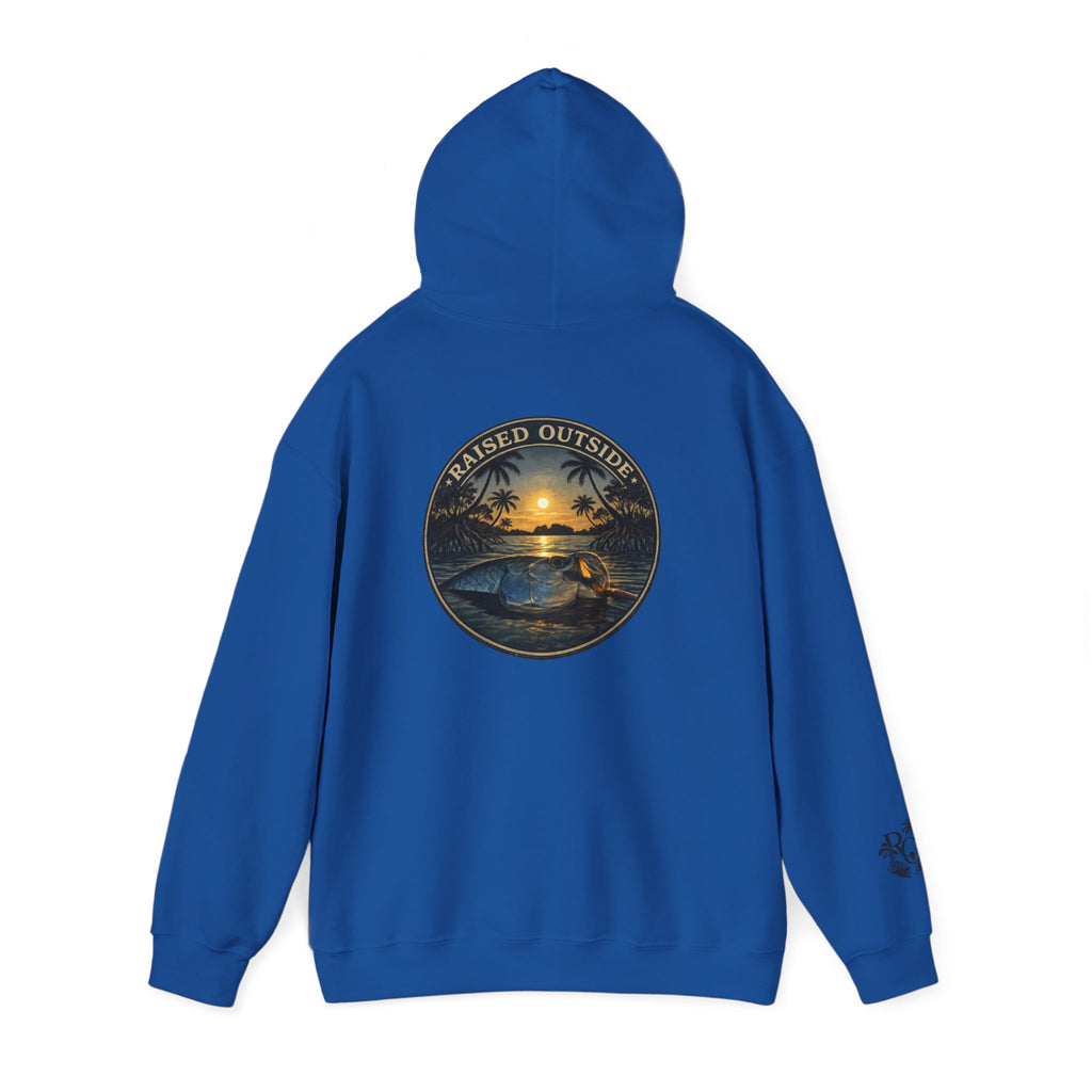 Surf Sunset Hoodie — 'Raise Tide' Beach Graphic Pullover