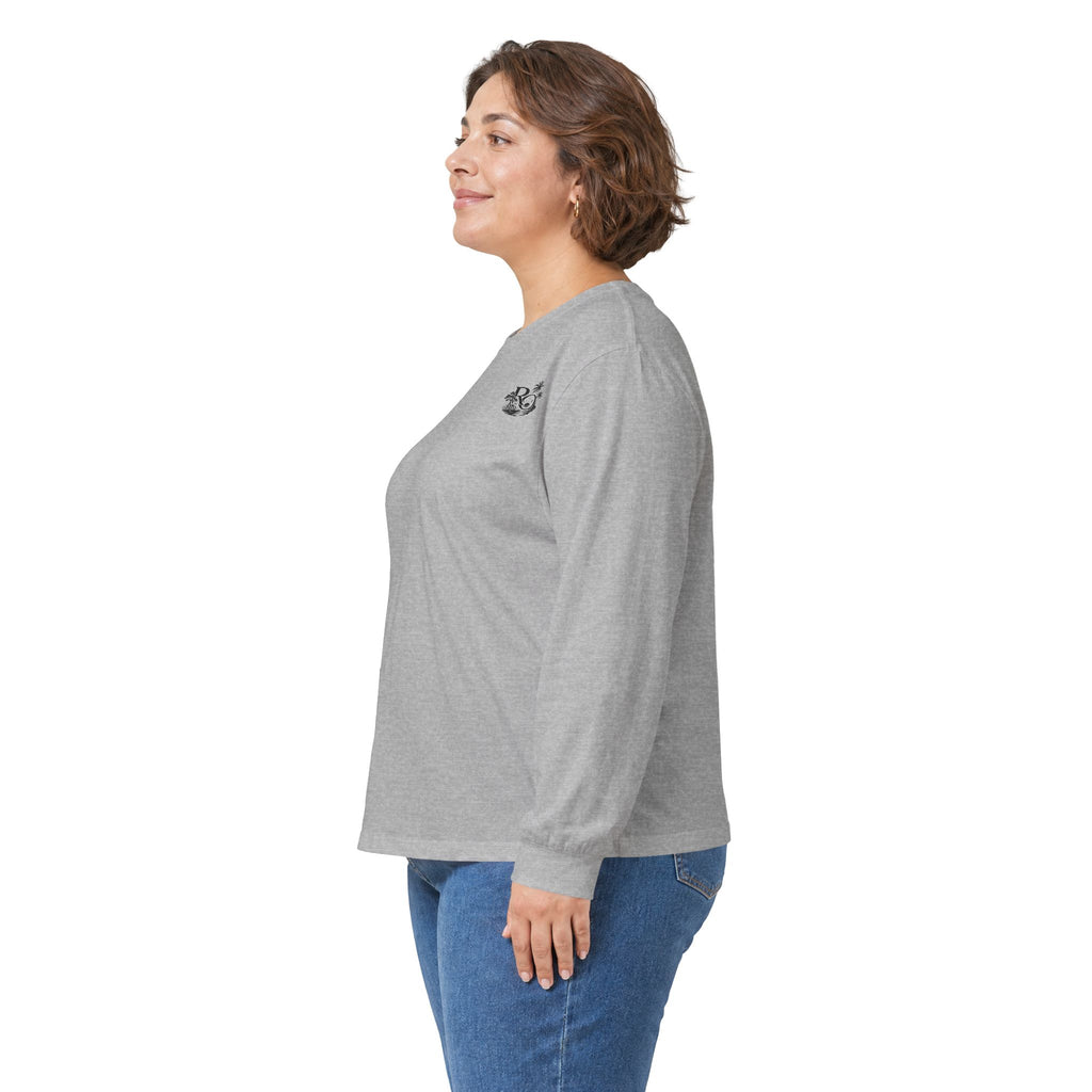 Long Sleeve Tee — "Raised Outside" Sunset Canoe Graphic