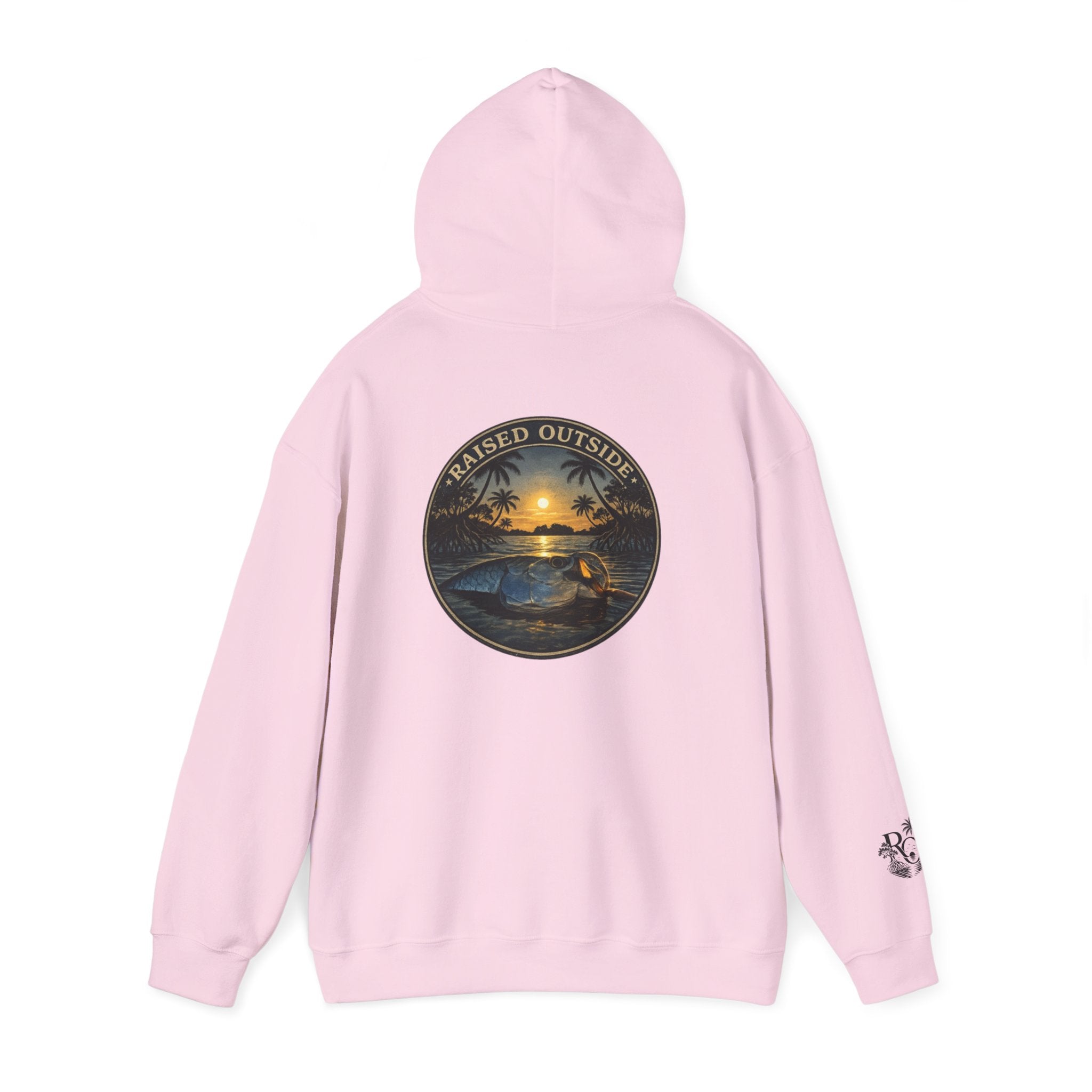 Surf Sunset Hoodie — 'Raise Tide' Beach Graphic Pullover