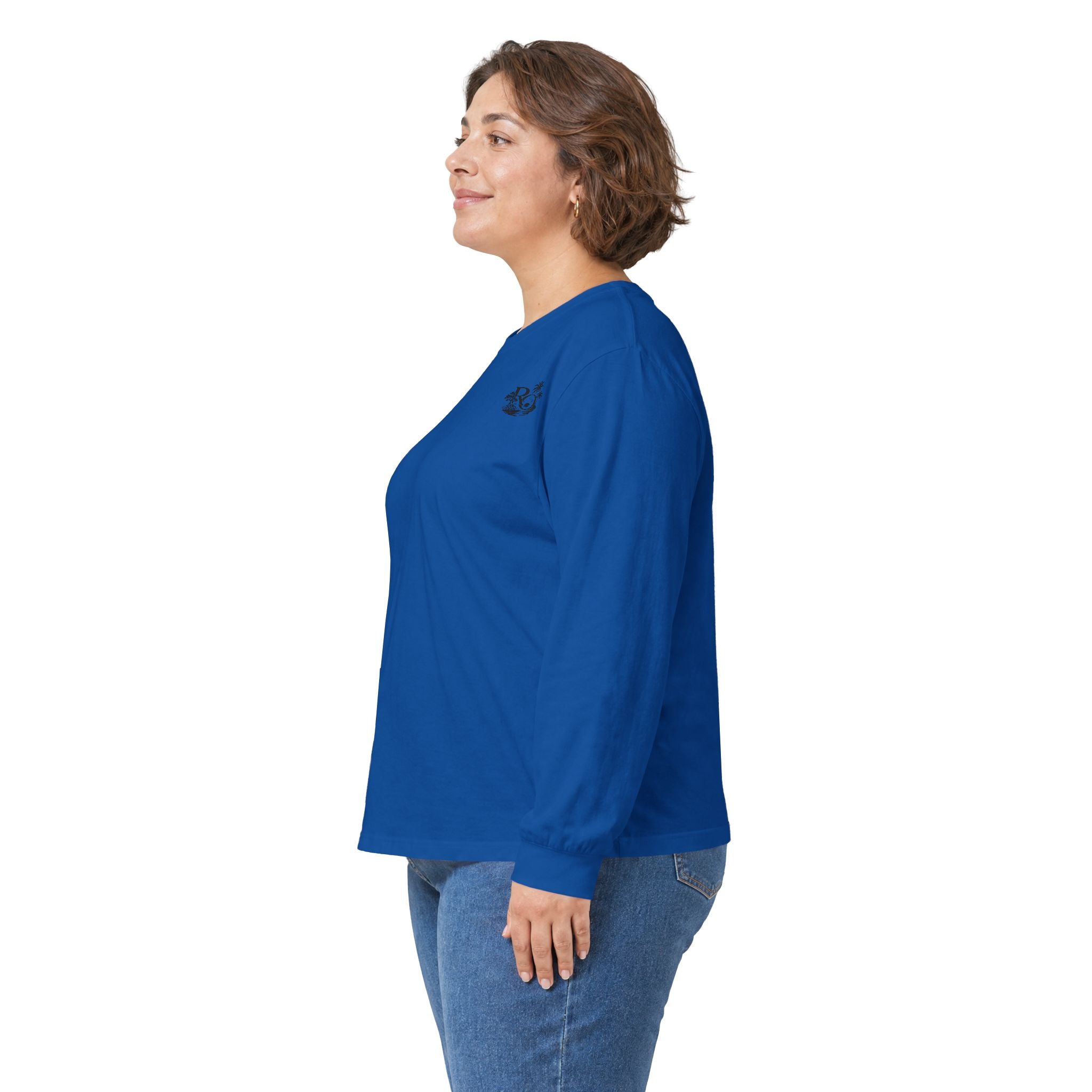 Long Sleeve Tee — "Raised Outside" Sunset Canoe Graphic